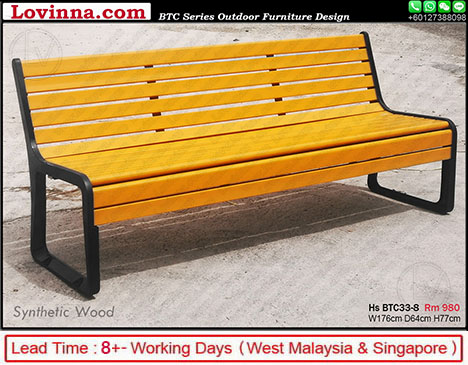 white outdoor bench
