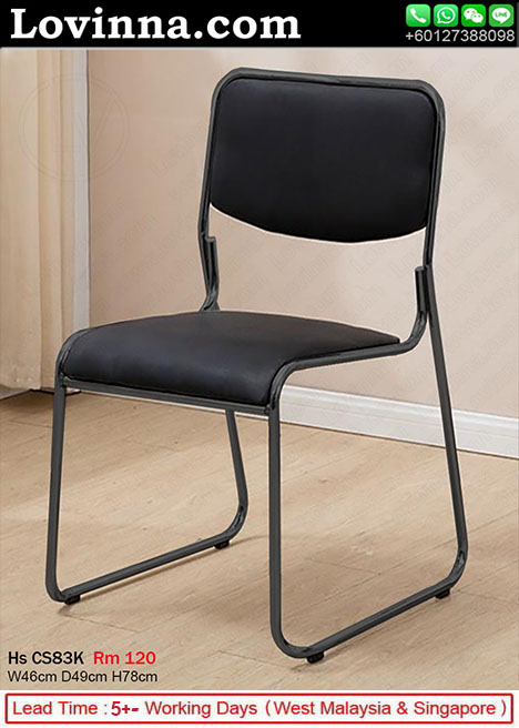 visitor chair in black colour