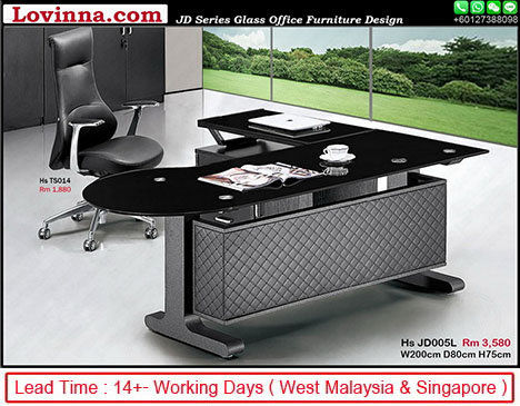 black office table