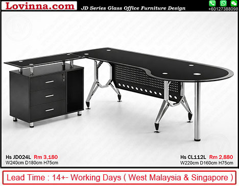 modern office table with drawer pedestal