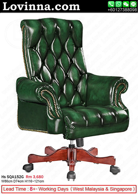 leather country office chair