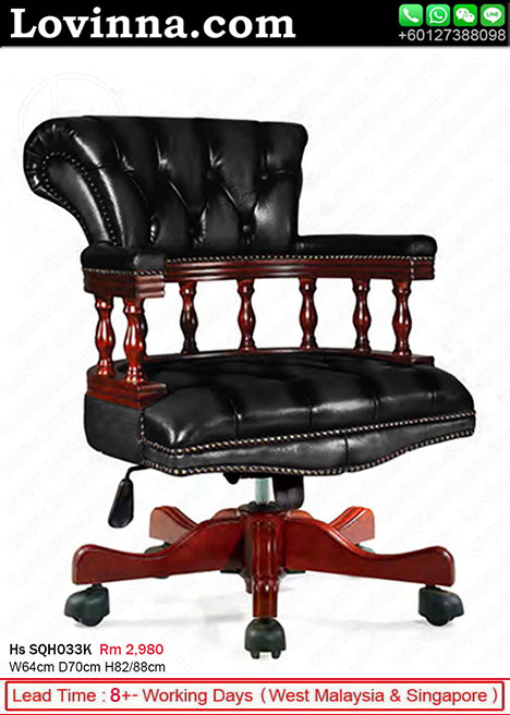 leather country office chair
