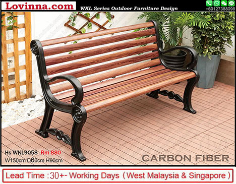 out door bench in carbon fiber material 