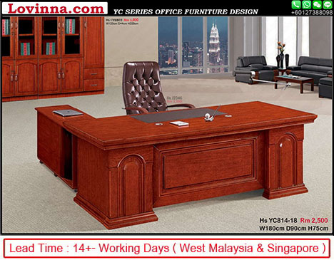 High-end managing director desk, Unique design executive setup