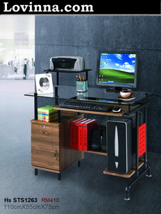 black computer desk 