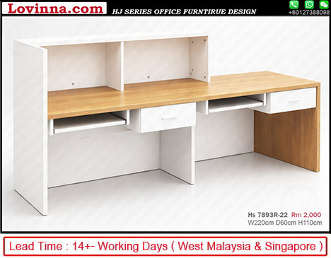reception table internal layout minimalist workspace style