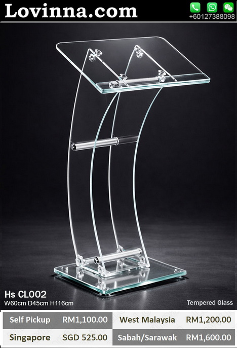 clear acrylic rostrum podium with modern style