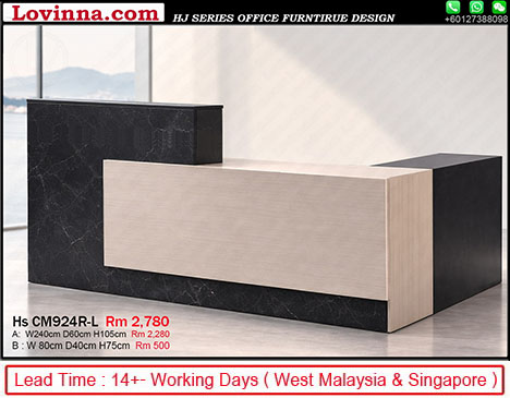 reception table internal layout minimalist reception counter setup
