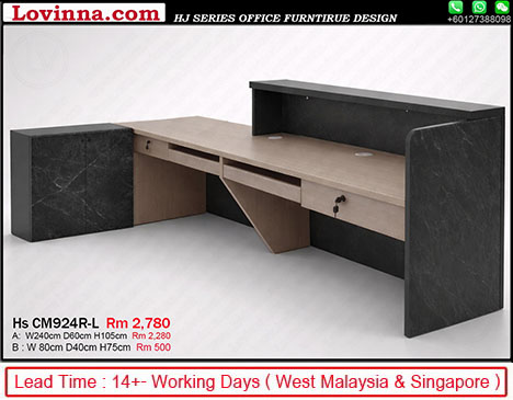 reception table internal layout modern corporate reception space