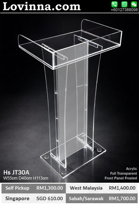 Clear acrylic rostrum podium high-end product photo