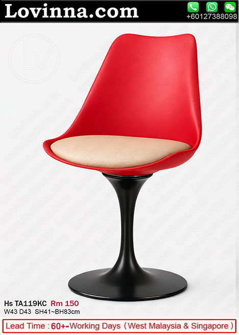 contemporary molded shell chair with round pedestal stand