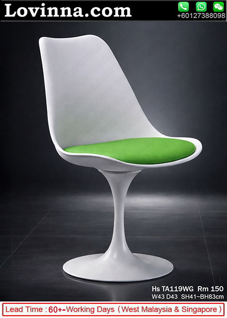 modern accent chair with single pedestal support
