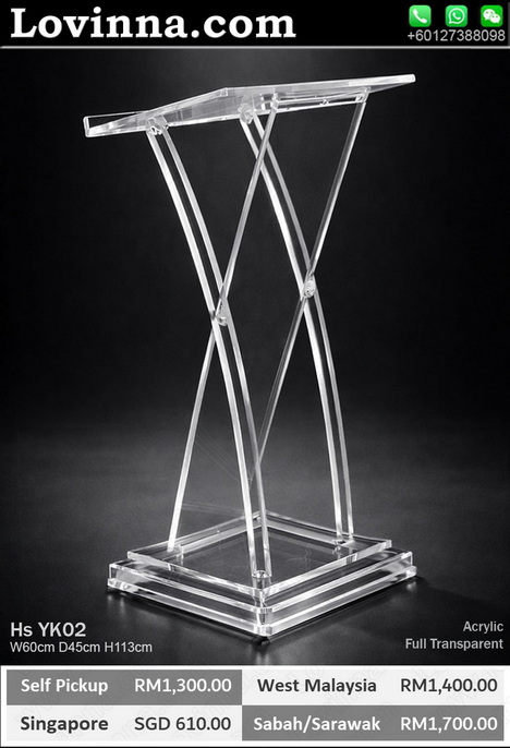 Acrylic rostrum podium for seminar and keynote